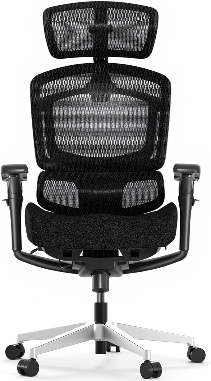 FLEXISPOT ErgoX-PRO Ergonomic Office Chair Black – Cloudtech Cushion, 5D Lumbar, 7D Armrests, 4D Headrest, 551LBS Capacity – Office, Gaming, Home