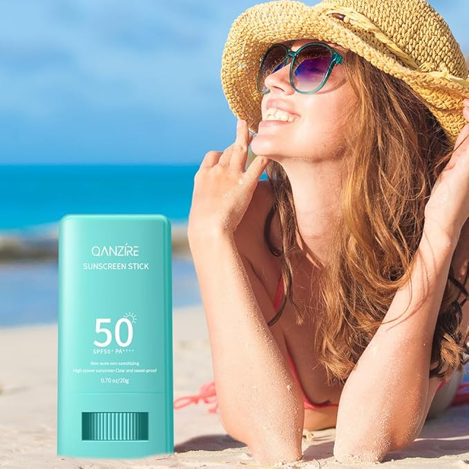 Quick Sunstick Protection Bar SPF50 Sun Care, No Whitecast Sunscreen, Face and Body, Protect Soothe Mineral Sunscreen Stick for Sensitive Skin, Fragrance Free, Travel Size
