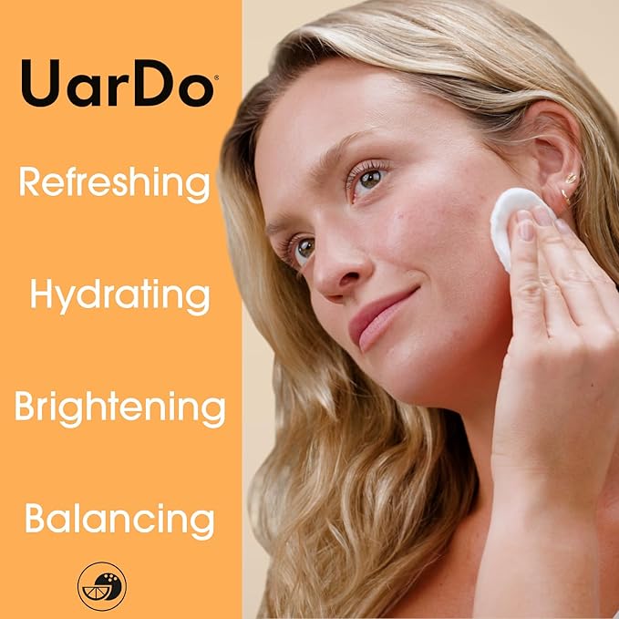 Uardo Vitamin-C Pro Toner 6 Fl Oz | 180ml - usn115 | for All Skin Types & Dull/Uneven Tone | Restore Balance | Moisturizing | Even Skin Tone | for Women and Men