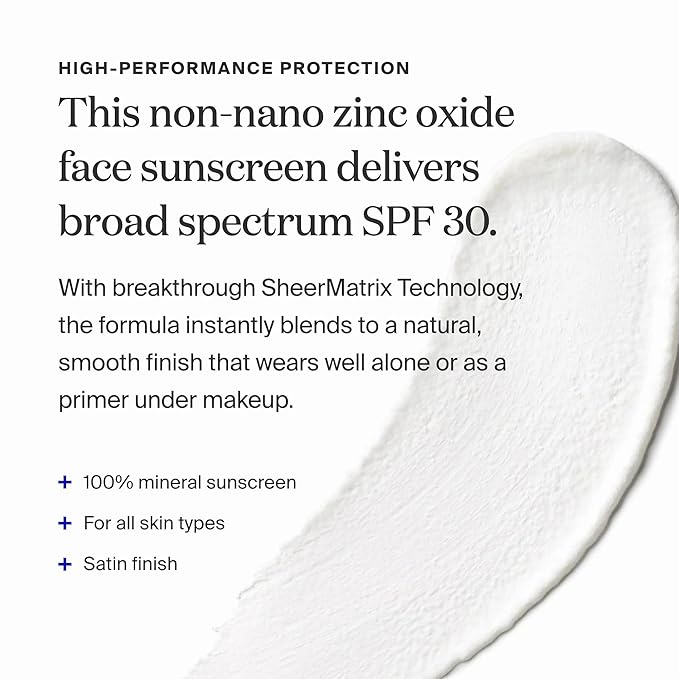 Supergoop! Mineral Sheerscreen SPF 30 PA+++, 1.5 fl oz - Mineral, Broad Spectrum Face Sunscreen + Primer + Helps Filter Blue Light - Satin Finish - For All Skin Types