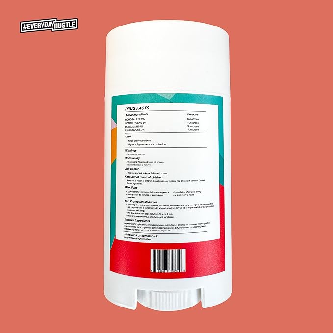 EverydayHustle Face Sunscreen Stick Spf 50 For Men And Women, Broad Spectrum Spf Stick, Non Zinc Sunblock Stick For Face And Body, 75g Large Twist Up Format