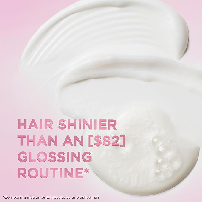 L'Oreal Paris Glossing Sulfate Free Conditioner with Glycolic Acid, Hair Care for Lasting Shine and Smoothness for Dull, Dry Hair, EverPure, 6.8 Fl Oz