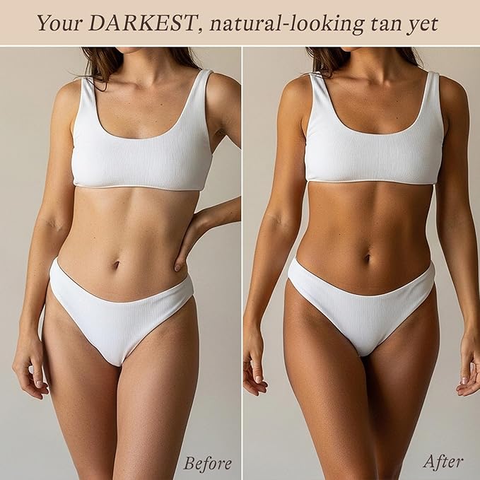Ultra Dark Self Tanner Tanning Mousse Kit - USA Made with Natural & Organic Ingredients, Self Tanner Mousse and Mitt, Fake Tan Tanning Foam, Sunless Tanners Best Sellers for Darkest Self Tan