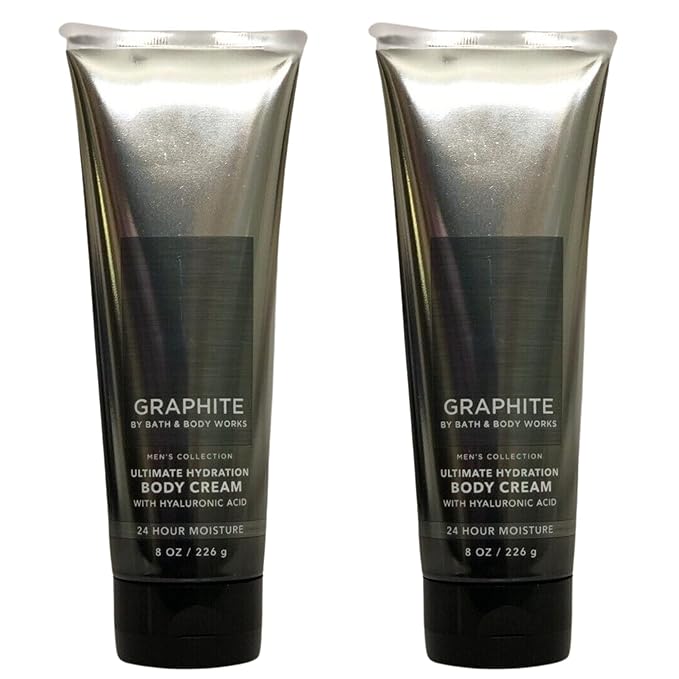 Bath and Body Works Gift Set of of 2 - 8 oz Body Cream - (Graphite)
