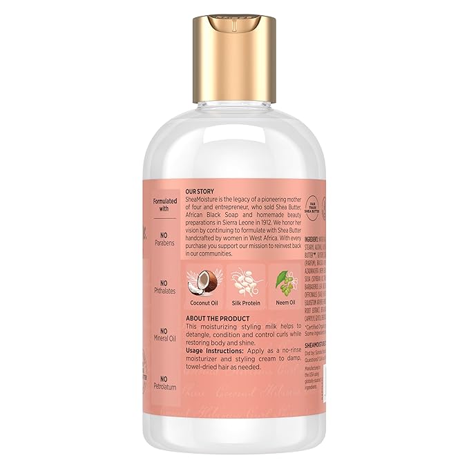 Coconut Hibiscus Curl Style Milk by Shea Moisture for Unisex - 8 oz Cream