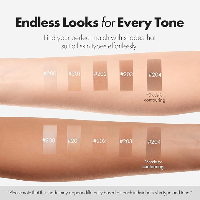 Blanc Cover Cream Stick V White - Korean Color-Changing Foundation Stick with Volufiline - Medium to Full Coverage Dewy Finish Base Makeup - Dual-Ended with Detachable Brush (204 Tan)