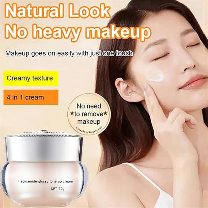 Niacinamide Revitalizing Tone-Up Cream, 30g Tone Up Cream, Niacinamide Makeup Cream, Makeup Concealer Foundation Oil Control & Long-Lasting (2Pcs, 30g)
