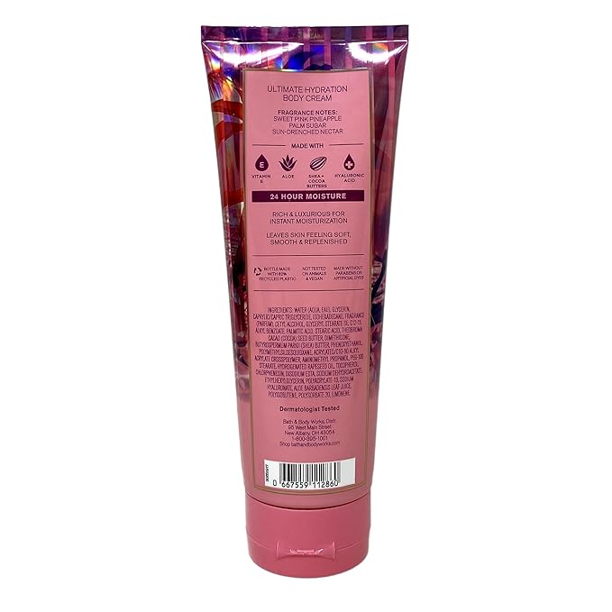 Bath & Body Works Costa Rica Pink Pinapple Sunrise Deluxe Gift Set - Body Cream, Fragrance Mist, Body Wash and Body Lotion - with a Wild Jasmine Bar Soap - Full Size