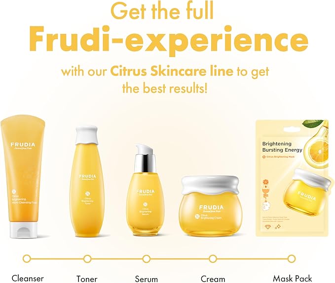 FRUDIA Citrus Brightening Face Toner (6.59 fl oz) - Vitamin C Korean Toner with Mandarin Peel Extract, Vitamin C & Mela-Zero for Dark Spots & Radiance, and Skin Brightening | Vegan and Cruelty Free