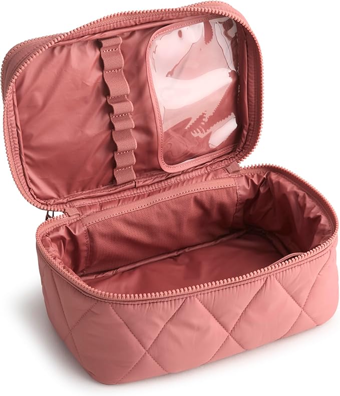 Vera Bradley Women's Featherweight Brush Up Cosmetic Case, Moonless Night, One Size