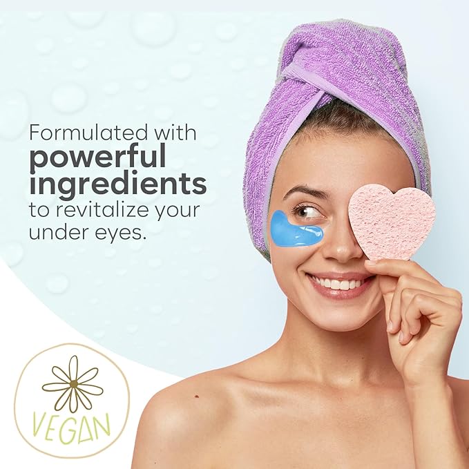 Hyaluronic Acid Under Eye Patches (30 Pairs) - For Dark Circles & Puffiness - Hydrating Eye Mask for Care