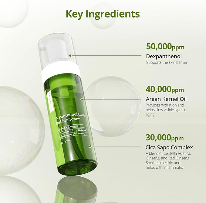 Hybrid Dr.Choice D-panthenol CICA All-Purpose Bubble Skin Toner 150ml AHA BHA PHA LHA Pore Sebum Care Natural Plant Extracts Bubble German Dermatest Excellent