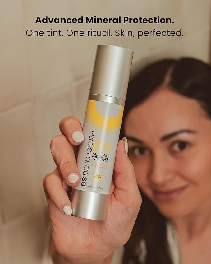 UV-X Mineral Sunscreen SPF 40 – Broad Spectrum Daily Facial Sunscreen, 1.75 oz (50g) (Lightly Tinted)