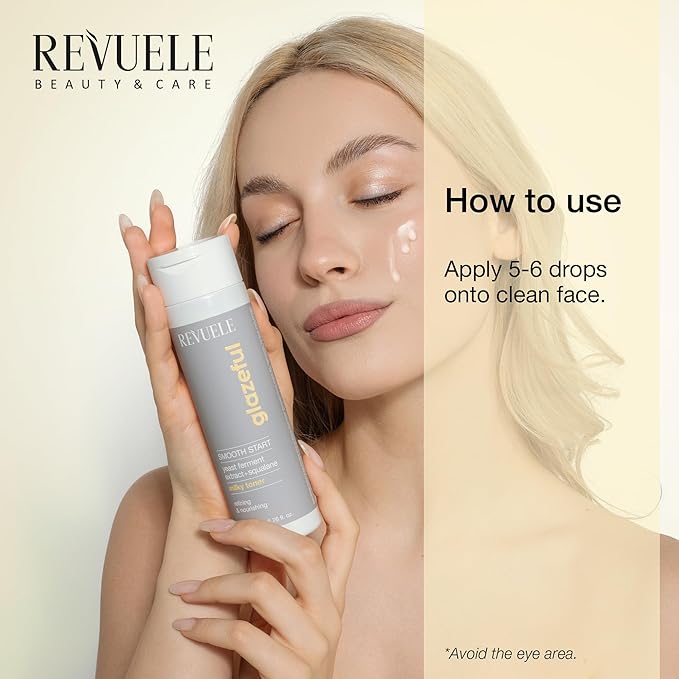 REVUELE Smooth Start Milky Toner, 6.76 fl.oz – Hydrating & Exfoliating Face Toner with Niacinamide, Yeast Ferment Extract & Squalane for Soft, Smooth, Radiant Skin
