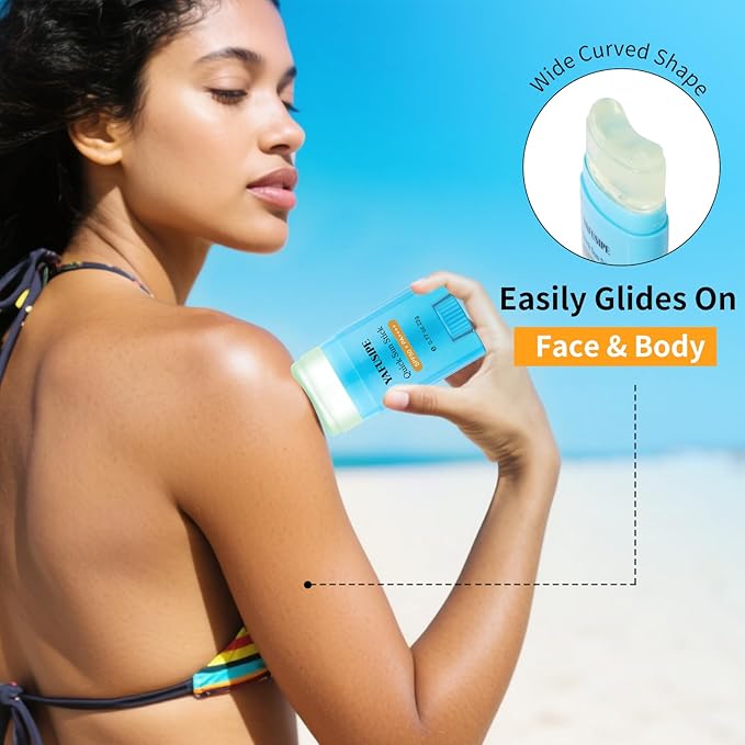 Quick Sunstick Protection Bar SPF50+, Face Sunscreen Stick, SPF Stick Sunblock for Face Body Women Men, Sun Cream 50 With Centella Travel Beach Sport Essentials for All Skin Types 0.77oz/22g