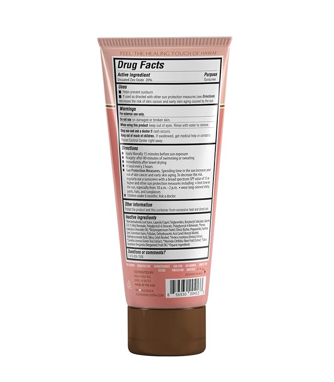 SPF 30 Mineral Sunscreen - Unscented (3.0 oz) Water-Resistant up to 80 minutes, TSA Approved