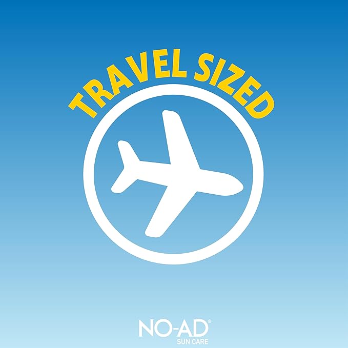 NO-AD SPF 50 SPORT Sunscreen Lotion | Hypoallergenic | Broad Spectrum UVA/UVB Protection | Water Resistant | Octinoxate & Oxybenzone Free with moisturizing Vitamin E and Aloe 3oz | Travel size