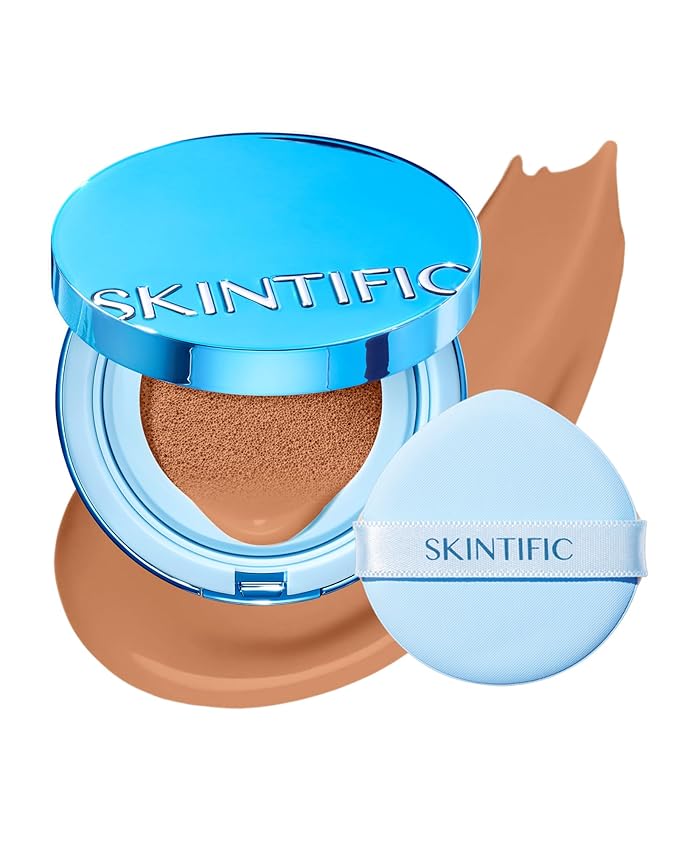 Velvet Matte Cushion Foundation Blue #05W Warm Sand| Full Coverage,12H Oil Control,Ideal for Oily & Combination Skin,Waterproof,Long-Lasting, Lightweight, Hydrating,Transfer-Proof