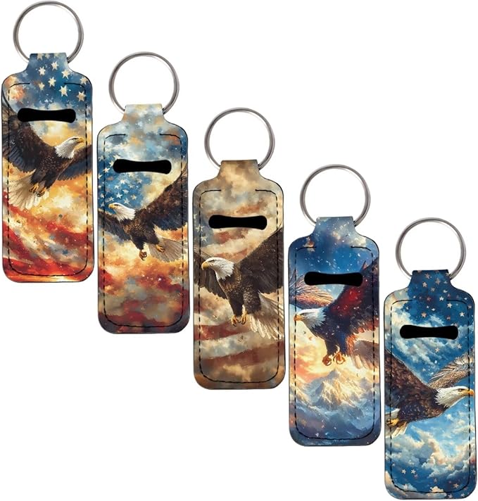 Pensura Chapstick Holder Keychain Fashion 5 Pcs Car Keychain Holder Portable Chapstick Holder Keep from Scratched and Dust