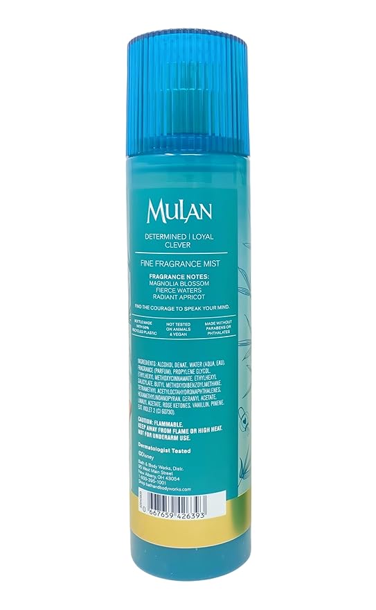 Bath & Body Works Limited Edition Princess Collection Mulan 2 Fine Fragrance Mists with an Aloe Vera Bar Soap