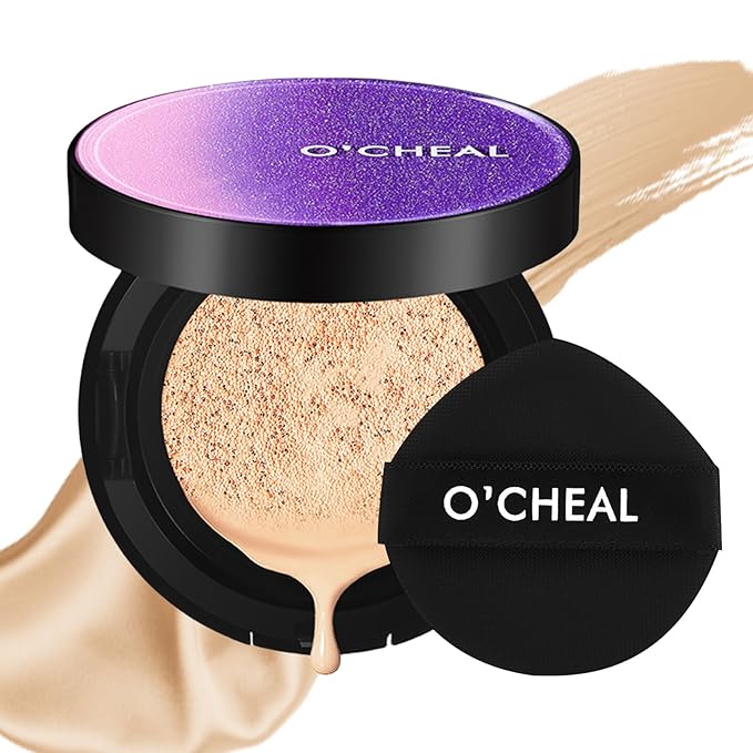bb Cream, Flawless BB Cream Long Lasting No Makeup Removal, Long-Lasting CC Cream Concealer With Powder Puff, Even Skin Tone for All Skin Types, Natural Color (A)