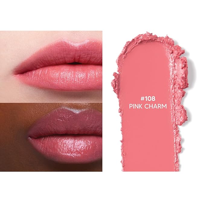 HERA Rouge Classy Lipstick #108 PINK CHARM | Luxurious Long-Lasting Color, Featherlight Comfort, Luminous and Velvety Finish, Seoul-Inspired Shades, Korean Lip Makeup, 0.12 oz. (3.5g)