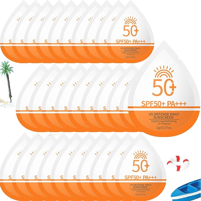 Mini Sunscreen Bulk, 30 Pcs SPF 50+ Mini Sunscreen Travel Size For Face & Body, Sunscreen Packets Party Favor, Bulk Sun screen, Waterproof & Non-Greasy, Perfect for Thank You Gifts & Beach Must Haves