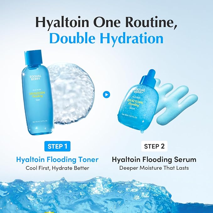 EQQUALBERRY Hyaltoin Flooding Toner | Moisture-Rich Hydrogel Toner for Deep Hydration | Cooling Essence Texture | Hyaluronic Acid & Ectoin | Makeup-Ready Skin (5.07 fl.oz / 150ml)