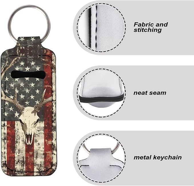 Pensura Chapstick Holder Keychain Fashion 5 Pcs Car Keychain Holder Portable Chapstick Holder Keep from Scratched and Dust