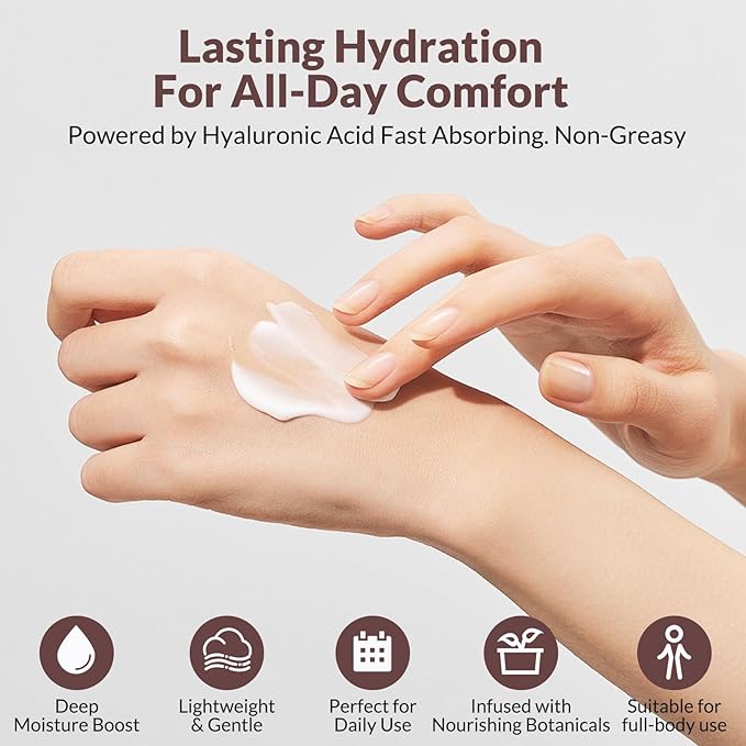 Crogooe Natural Soothing Eczema Cream for Dry & Itchy & Sensitive Skin - Fragrance-Free Moisturizer with Sea Moss, Aloe Vera & Oats for Intense Hydration & Comfort ，Safe for All Ages (4 oz)