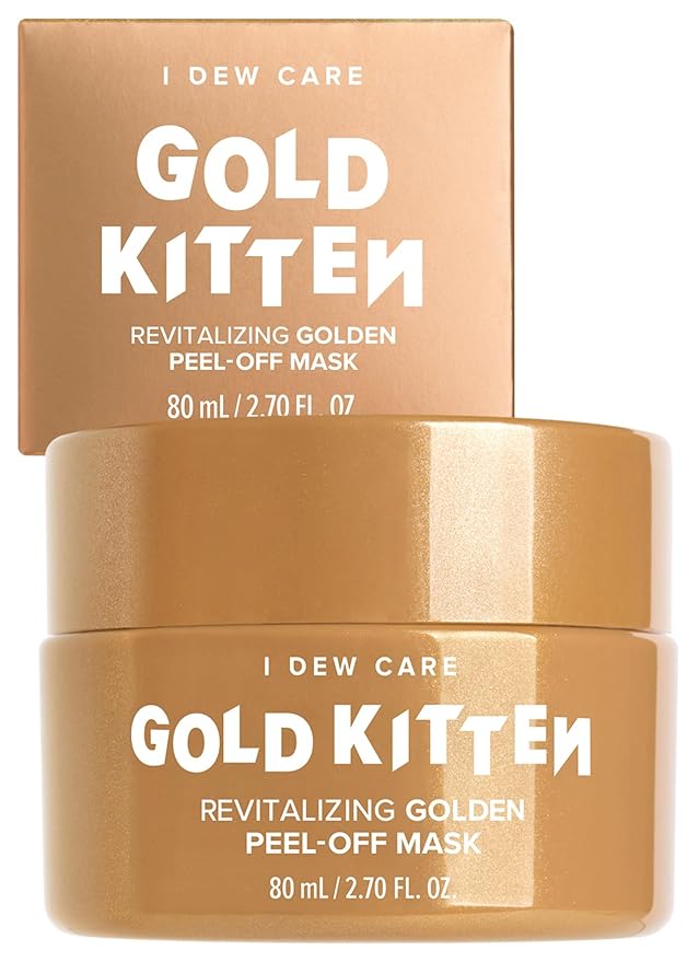 I DEW CARE Gold Kitten, 2.70 fl. oz. + Soft Silicone Face Mask Brush Bundle