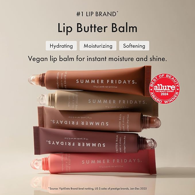 Summer Fridays Tinted Lip Butter Balm - Conditioning Vegan Lip Balm for Instant Moisture, Shine & Hydration - Softening & Soothing Skincare - Sweet Mint (.5 Oz)