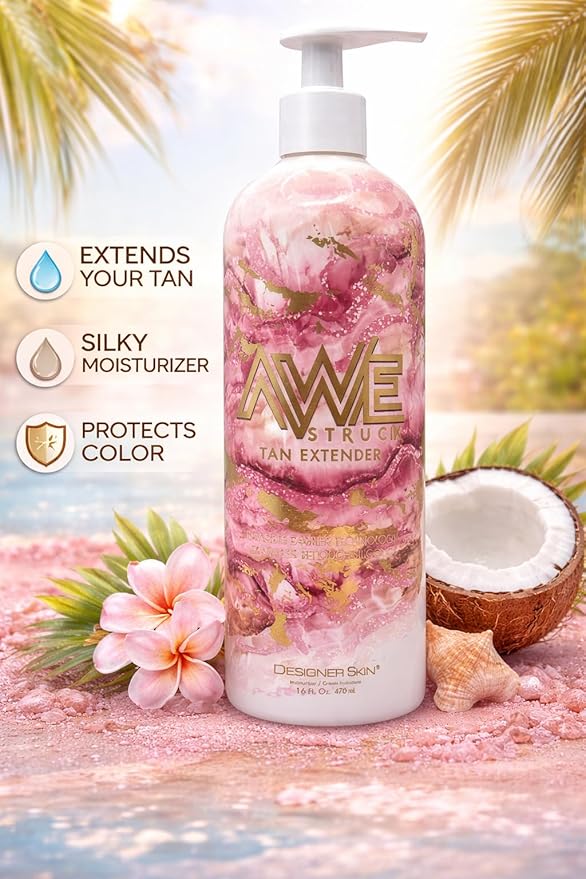 Awestruck Tan Extender Lotion 16 oz – Designer After Tan Moisturizer to Prolong, Hydrate & Protect Skin Color