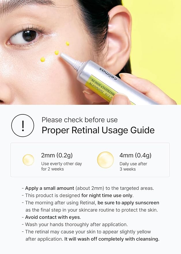 celimax The Vita A Retinal Shot Tightening Booster | 0.1% Retinal, 3% Matryxyl, High-Strength Retinoid for Anti-Aging, Pore Minimizer, Wrinkles & Fine Lines, Firmer Skin, Gift Set (Duo Set 15mlx2)