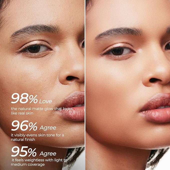 SACE LADY Bare Touch Skin Tint SPF 30, Skin-Like Serum Tinted Moisturizer Lasts Up to 16HR, Lightweight Natural Matte Glow Finish, Infused with Peptides and Hyaluronic Acid (#04 Beige Glow)
