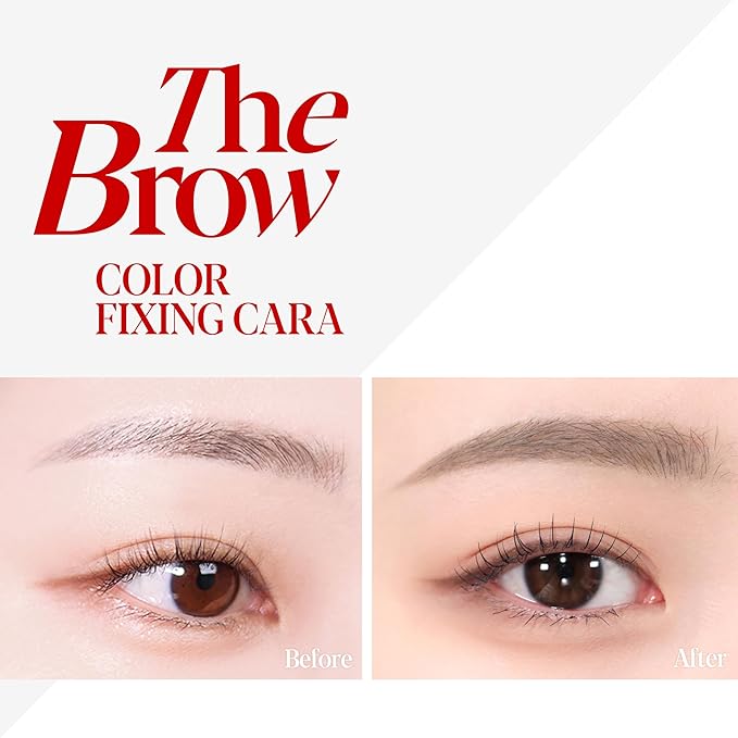 Espoir The Brow Color Fixing Cara #3 Cool Gray | Easy Fixing without Clumping with Skinny Brush, Long-Lasting & Smudge-proof Eyebrow Mascara, Soft Mood Coloring Tinted Gel, Korean Makeup, 0.1 Fl Oz.