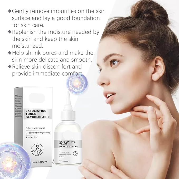 Exfoliating Hydrating Toner - Gentle Moisturizing Toner For Skin Purification, Pore Minimizing & Brightening(3PCS)