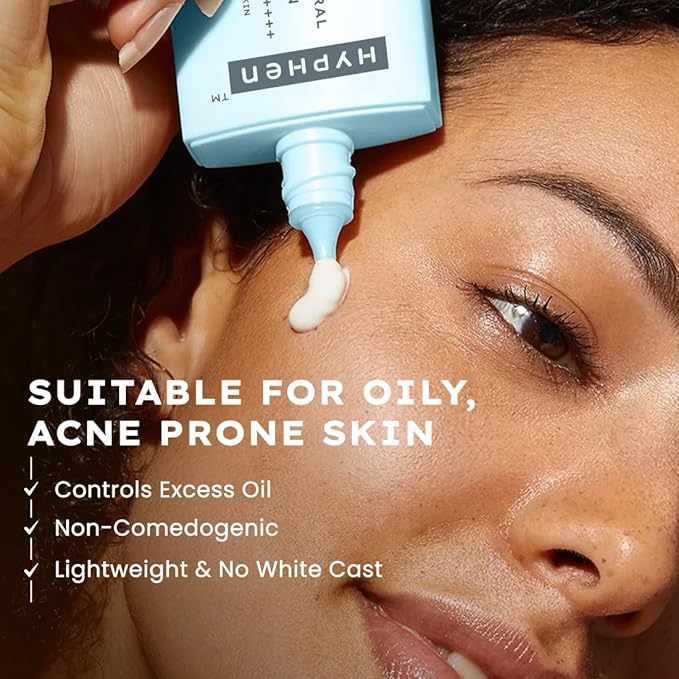 Hyphen Sun Milk 100% Mineral Sunscreen Spf 50 Pa++++ Uv+ Bluelight Protection, 25% Nano Zinc Oxide | Sensitive, Acne Prone & Oily Skin, Water Resistant Sun Protect | For Women And Men - 50 Ml