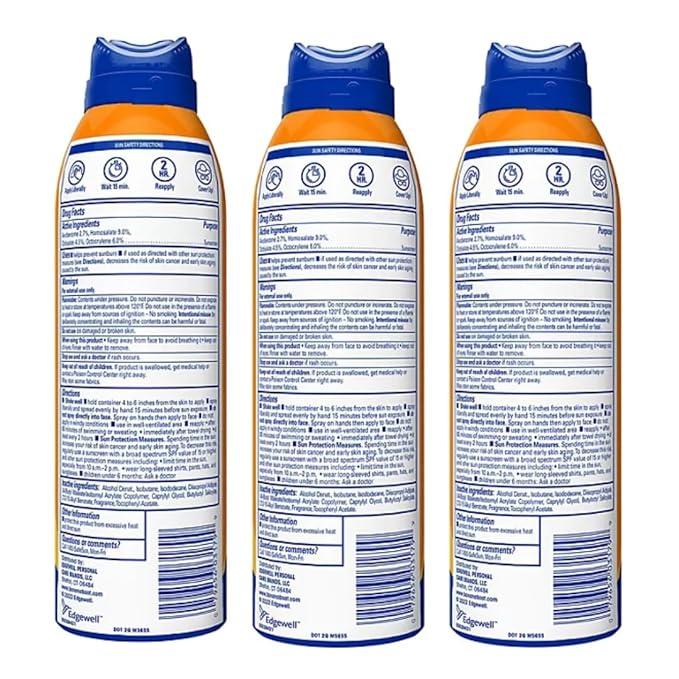 Sport Ultra Sunscreen Spray, SPF 50, 6 Ounces, 3 Pack