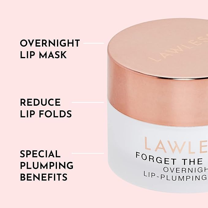 Lawless Women's Forget The Filler Overnight Lip Plumping, Juicy Watermelon, 0.28 Ounce (Pack of 1)