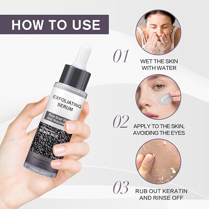 Peel Shot Glow Rice Ampoule Duo – Peel Shot Serums with White & Black Rice Extract, BHA, Niacinamide & Hyaluronic Acid – Exfoliating, Moisturizing, Blackhead Remover & Pore Refining