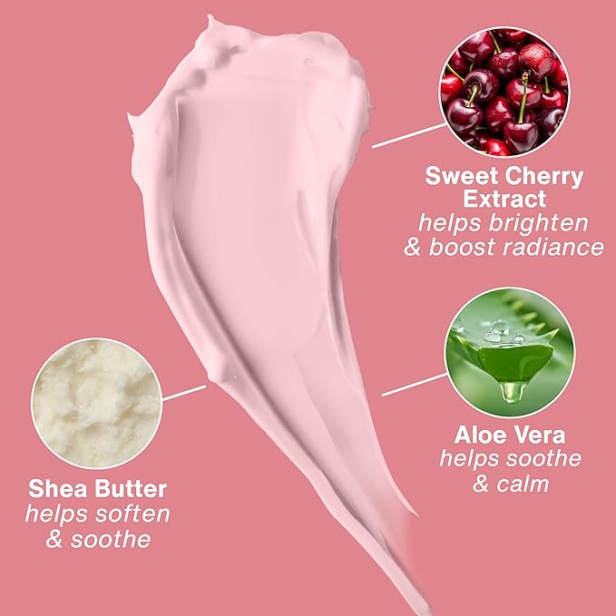 Hempz Cherry Body Lotion, Ultra Hydrating Daily Moisturizer, Self Care for Dry Skin and Hands, Dark Red Cherries, 17 oz.