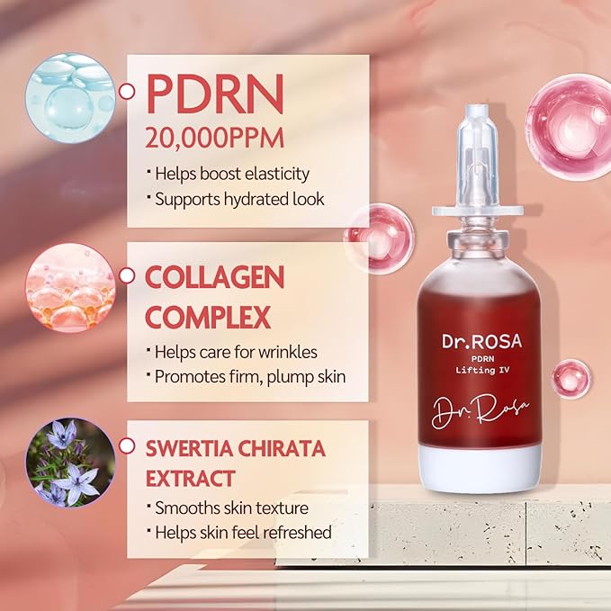 DR.ROSA PDRN Lifting Serum | Firming & Revitalizing Korean Skincare | Helps Improve Skin Elasticity & Radiance | Vegan & Cruelty-Free