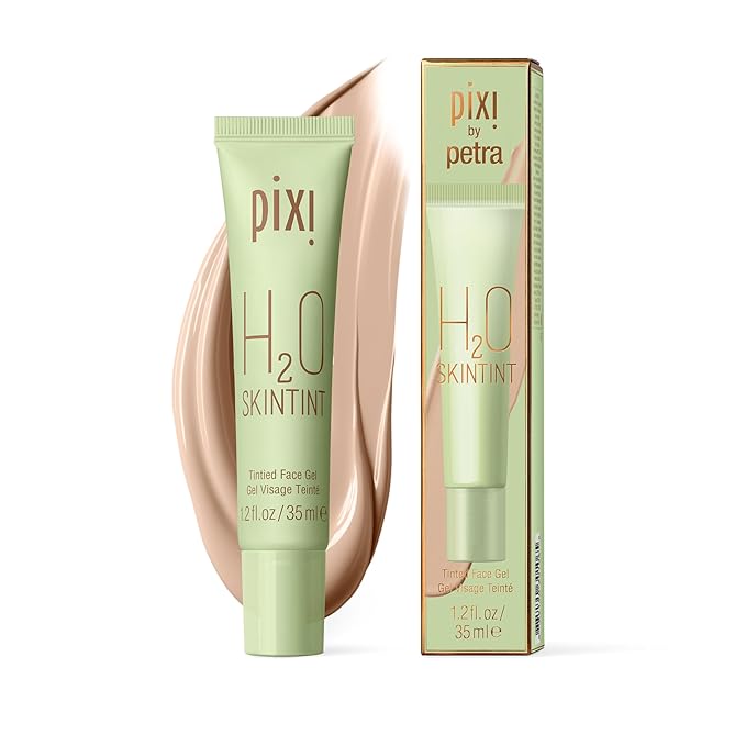 Pixi H2O SkinTint | Tinted Gel Moisturizer | Lightweight, Hydrating & Water-Resistant | Evens Tone & Reduces Redness | Vanilla | 1.2 fl oz/35 ml