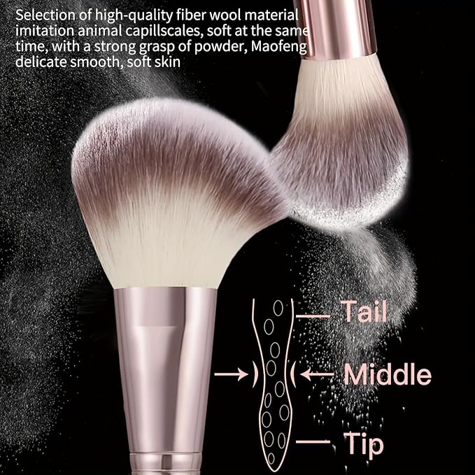 HGHDBT 72Pcs Brown Makeup Brushes Set Professional with Case Premium Synthetic for Foundation Concealer Blush Eyeshadow Powder Contour Makeup Brush Kit Face Eye Make up Brushes & Tools