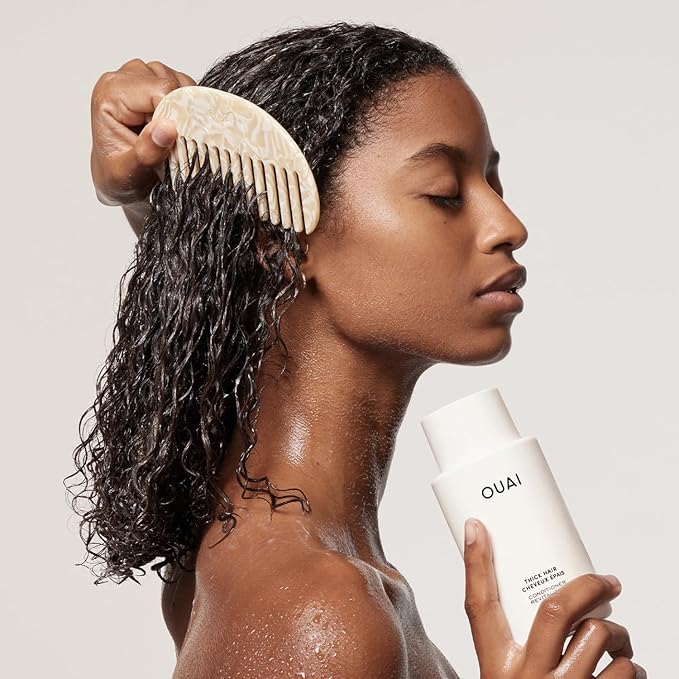 OUAI Thick Hair Conditioner Refill - Moisturizing Conditioner for Dry, Frizzy Hair - Keratin, Marshmallow Root, Shea Butter and Avocado Oil - Paraben, Phthalate & Sulfate Free (32 Oz)