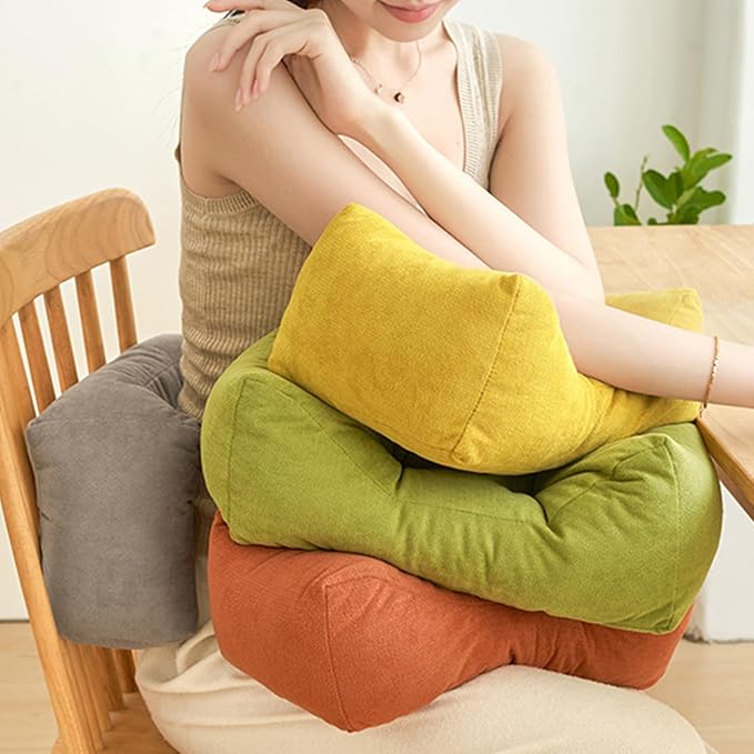 Back Pillow for Chair, Lumbar Support Pillow for Office Chair Lower Back Pain Relief Soft Cushion Car Bed Couch Sitting High Elasticity (Green, 35cm*16cm*20cm)
