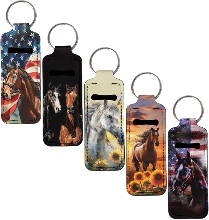 Pensura Chapstick Holder Keychain Fashion 5 Pcs Car Keychain Holder Portable Chapstick Holder Keep from Scratched and Dust