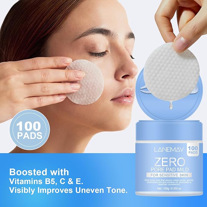 Zero Pore Cleansing Pads, Hydrating and Soothing, Pore Tightening Cleansing Pads (100 pc)