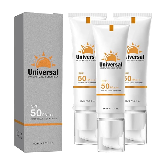 Tinted Sunscreen For Face SPF50, Portable Universal Protector Solar,Travel Size Moisturizing Sunscreen for Sun Protection and Skin Care, Lightweight, Refreshing and Does Not Harm The Skin (3pc)